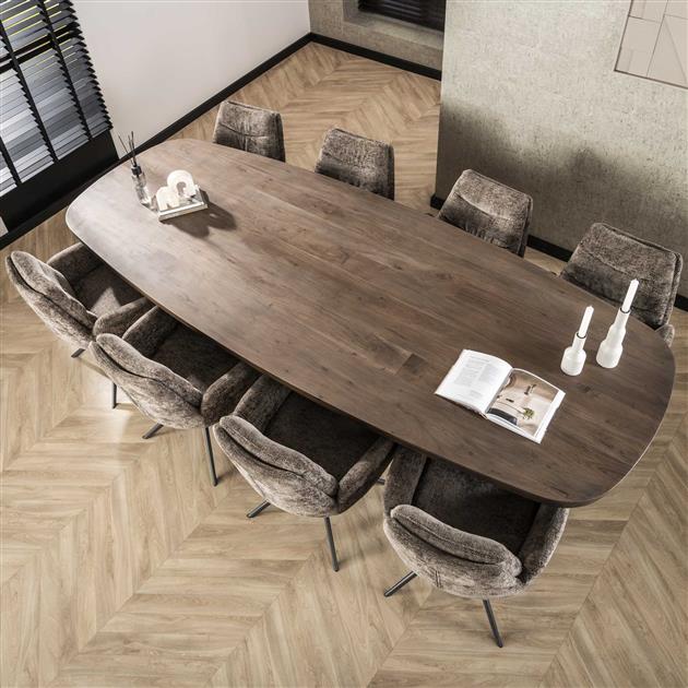 Eetkamertafel 300 Arcadia Oval - 311x130x77 cm - Massief Acacia Drift Brown