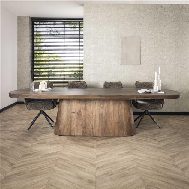 Eetkamertafel 300 Arcadia Oval - 311x130x77 cm - Massief Acacia Drift Brown