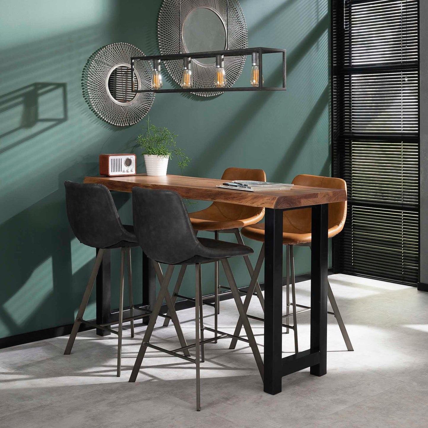 Bartafel boomstam 150 bladdikte 60 mm / Massief acacia naturel
