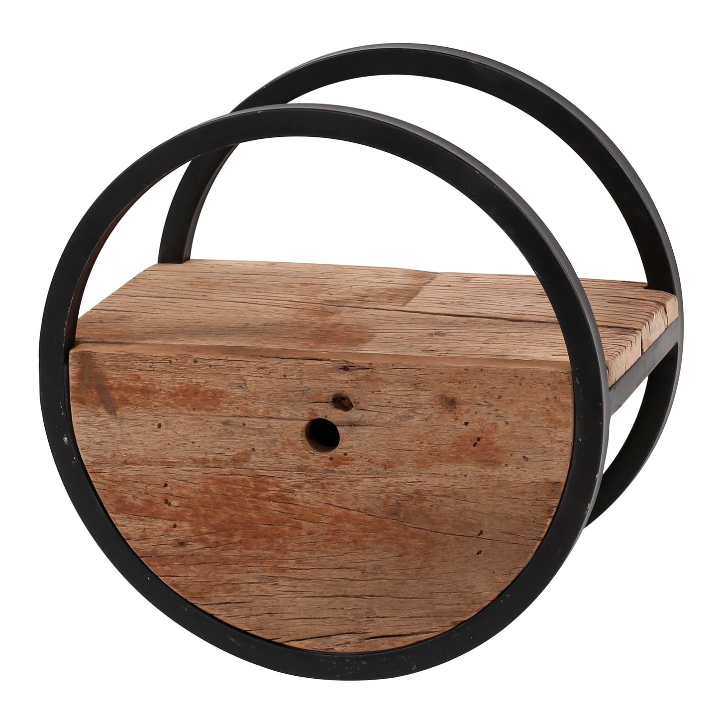 Wandschap circular Ø40 met lade / Robuust hardhout