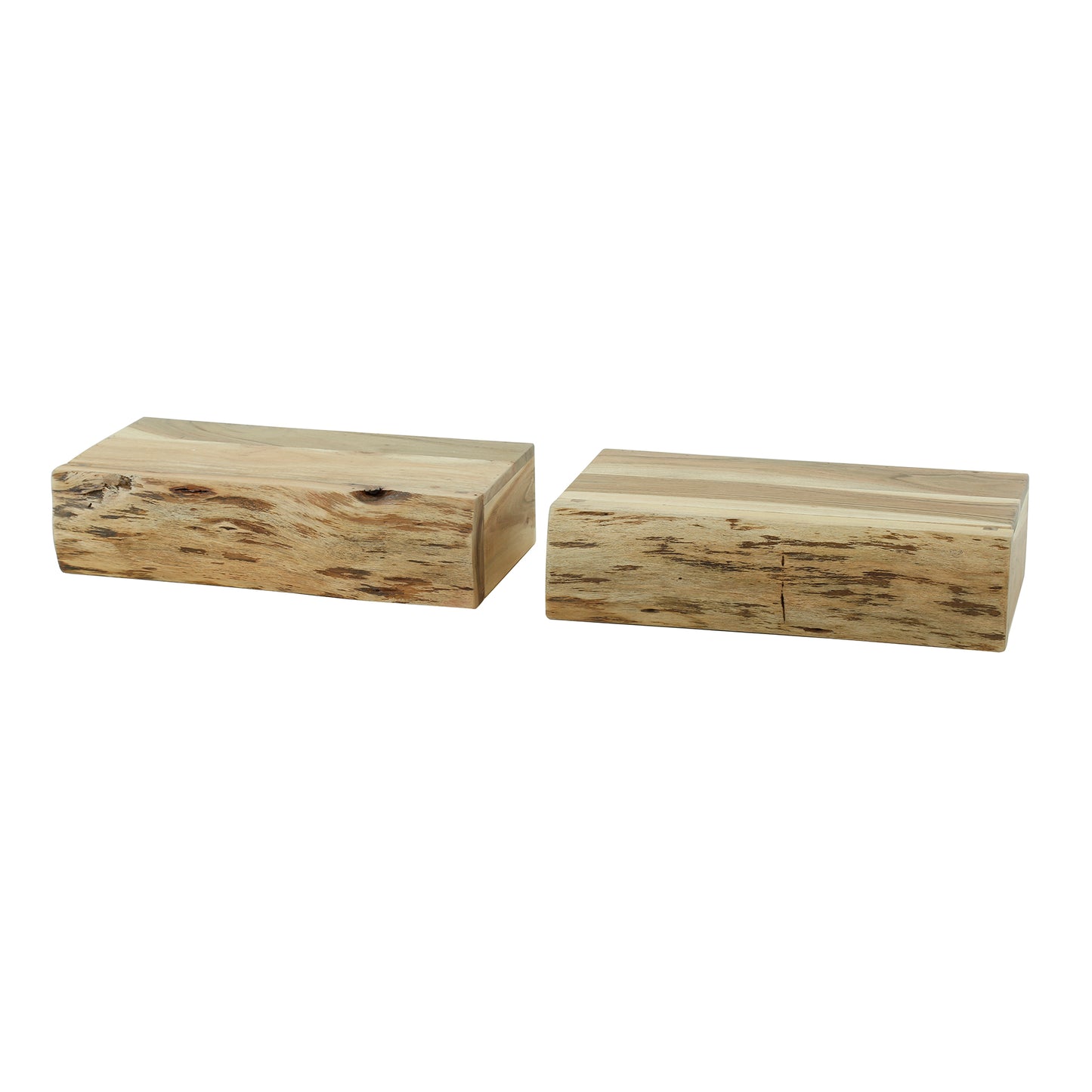Nachtkastje 1L set/2 tree L / Massief acacia naturel