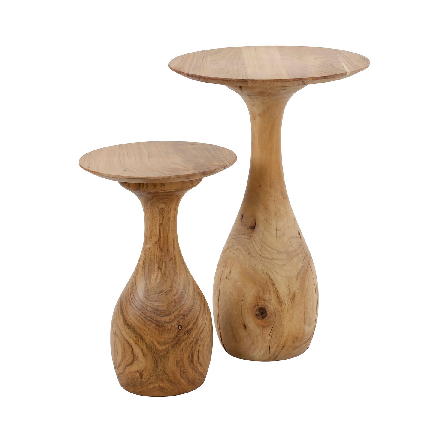 Bijzettafel set/2 massieve voet druppel
