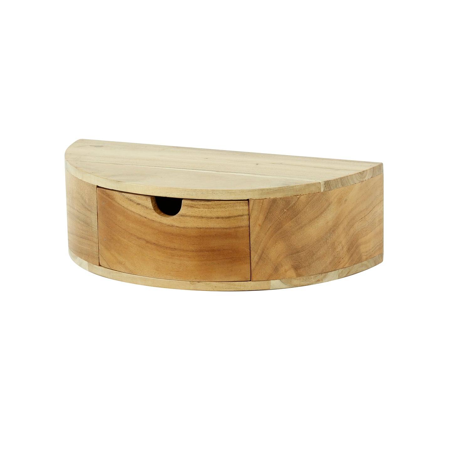 Nachtkastje 1L curve / Massief acacia naturel