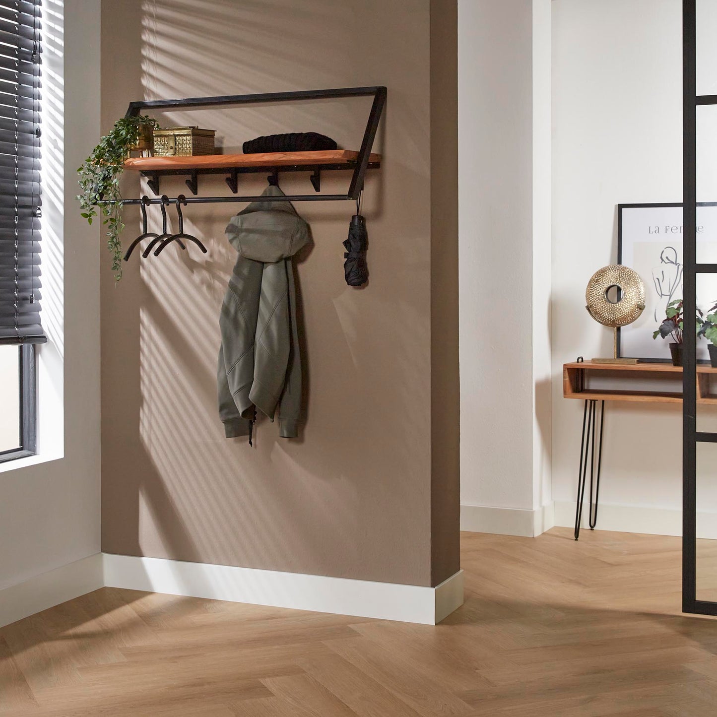 Kapstok Lean / Massief acacia naturel