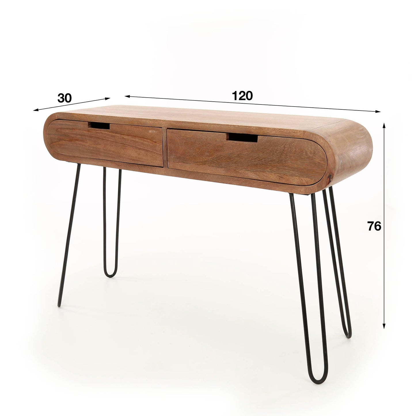 Kaptafel 2L barrel / Massief mango zandkleur