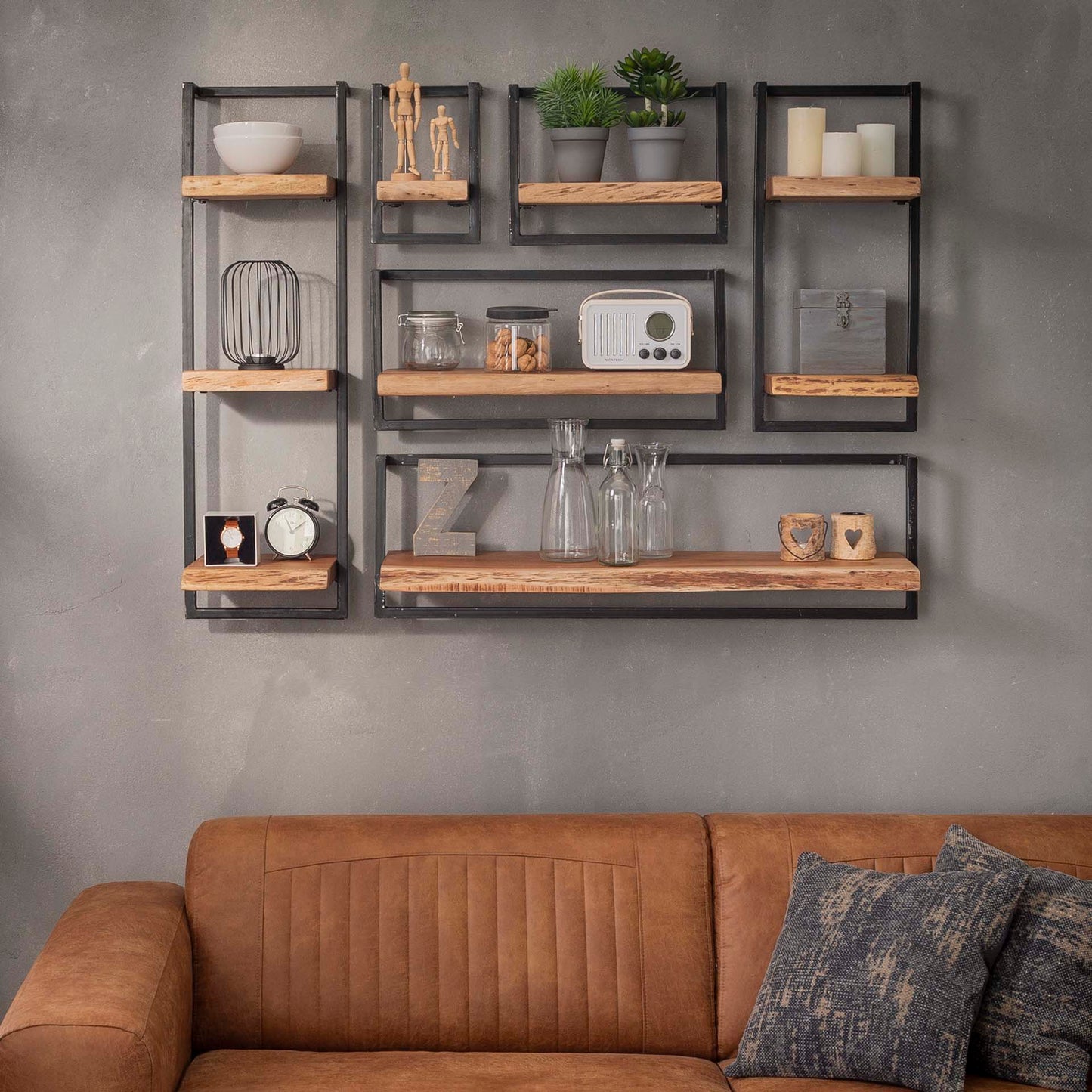 Wandplank edge 20cm / Massief acacia naturel