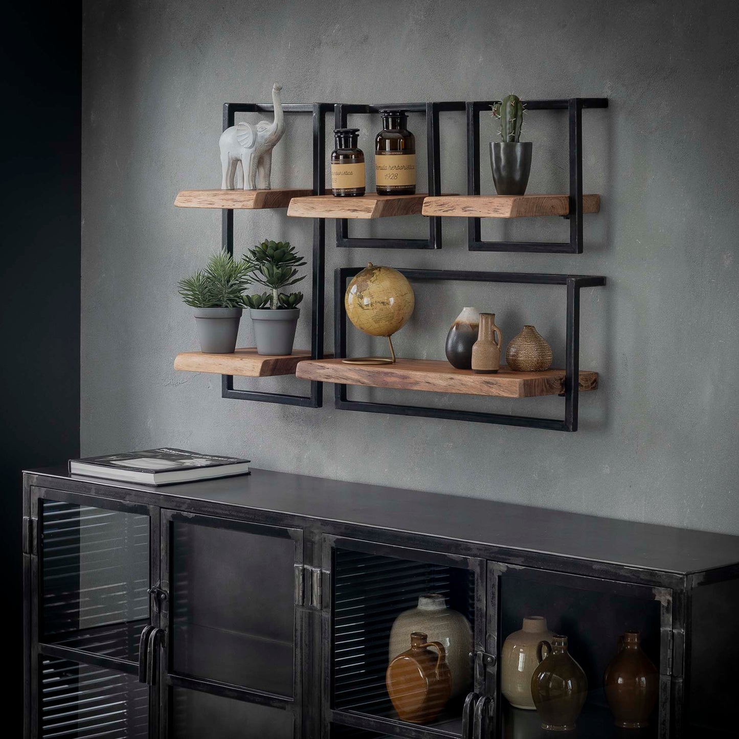 Wandplank edge 30cm / Massief acacia naturel