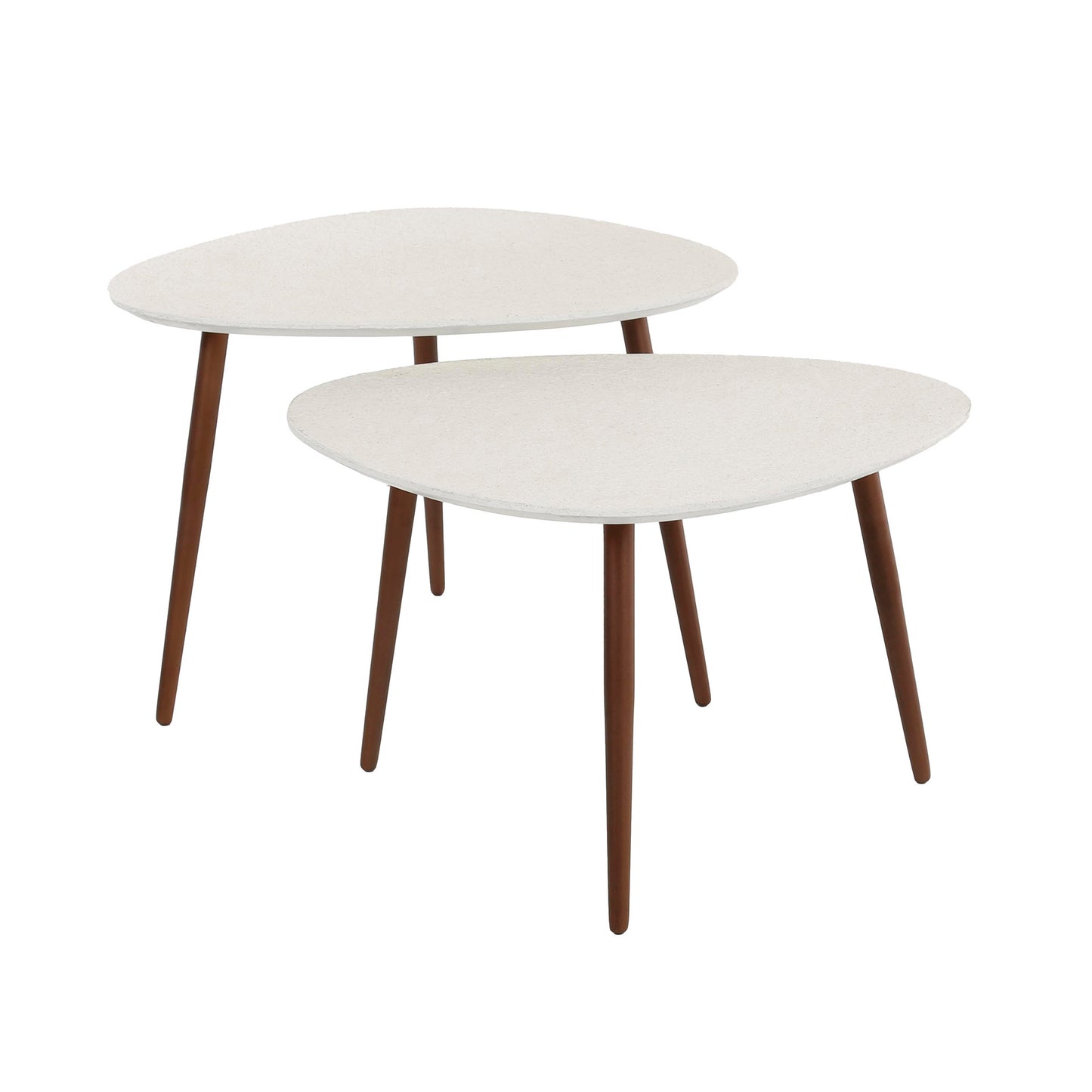 Salontafel set/2 driehoekig stone / Marmer composiet