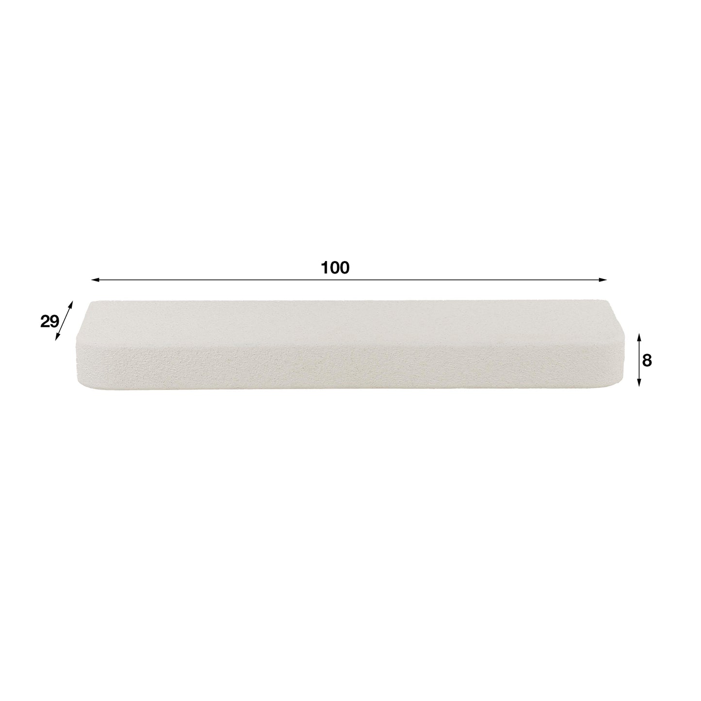 Wandplank 100cm stone / Marmer composiet
