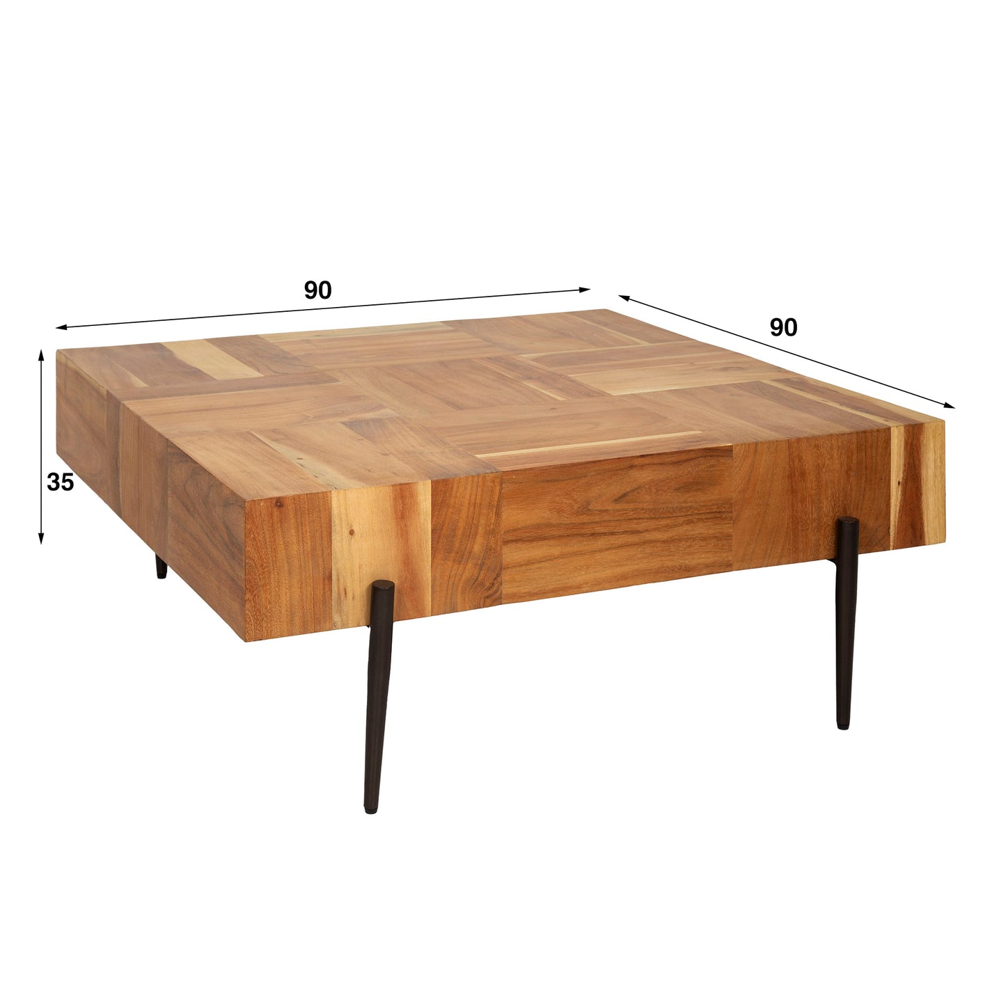 Salontafel 90x90cm blocks