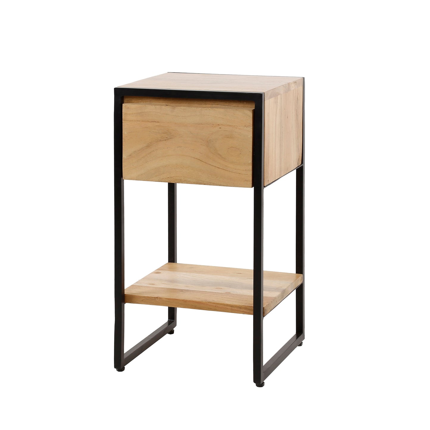 Nachtkastje 1L XS straight wood / Massief acacia naturel