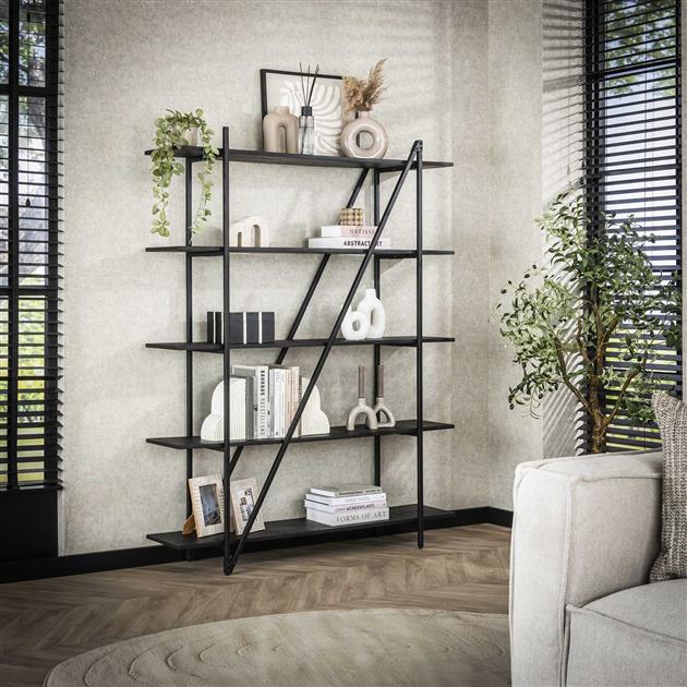 Wandrek 5-laags Piega - 140x35x181 cm - Grijs