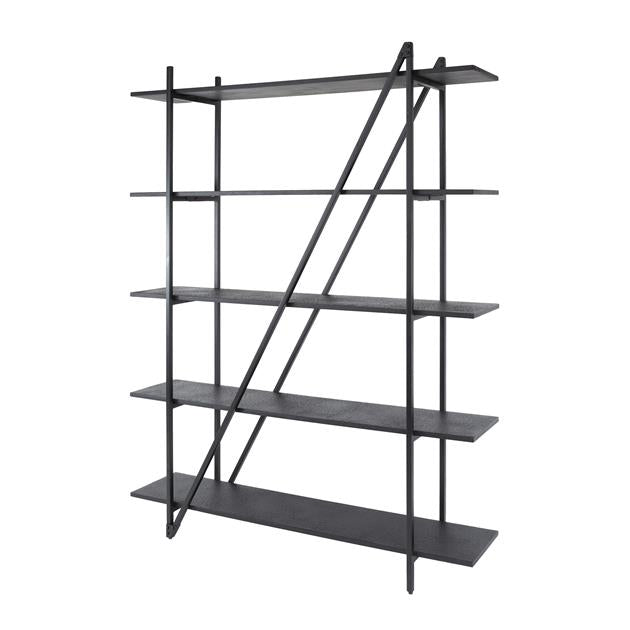 Wandrek 5-laags Piega - 140x35x181 cm - Grijs