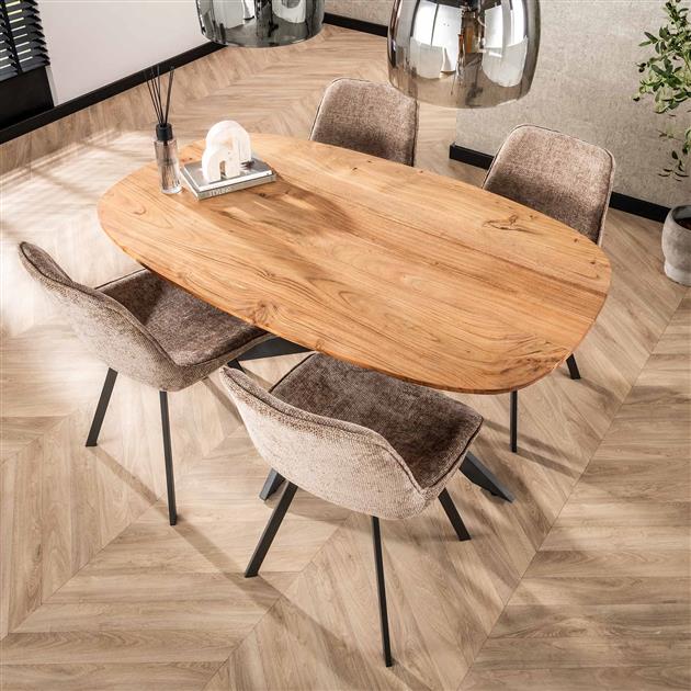 Eetkamertafel 150 Arhus Solid - 150x90x77 cm - Massief acacia naturel