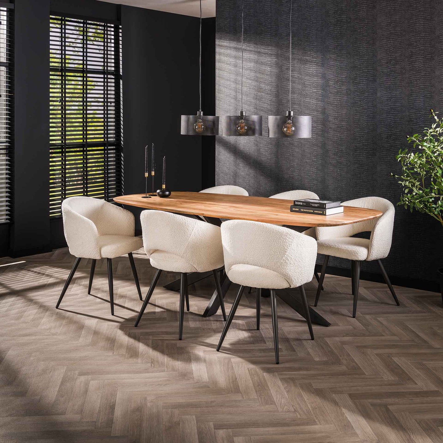 Eetkamertafel 215 Arhus Solid - 215x105x77 cm - Massief acacia naturel
