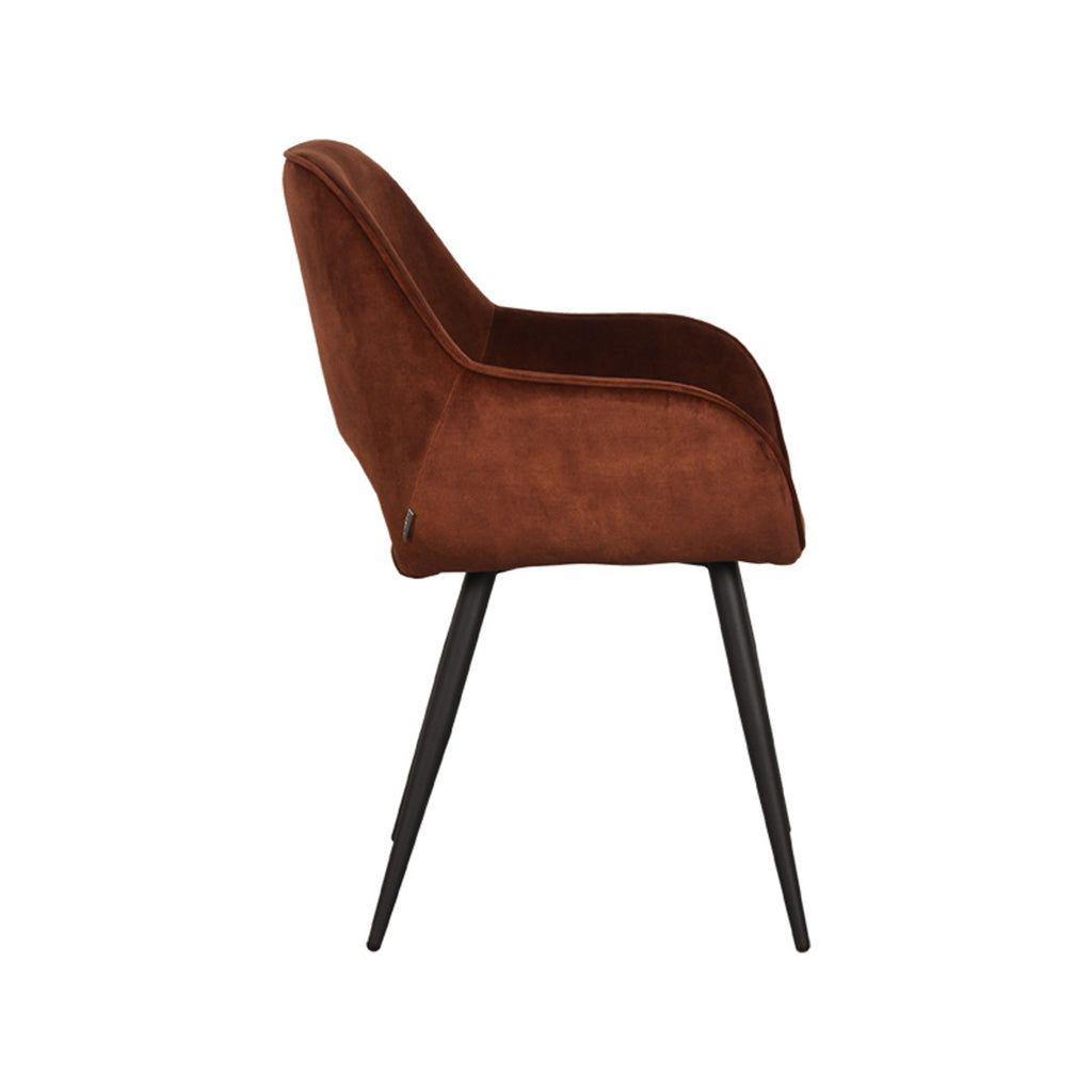 Eetkamerstoel Fer - Rust - Velours