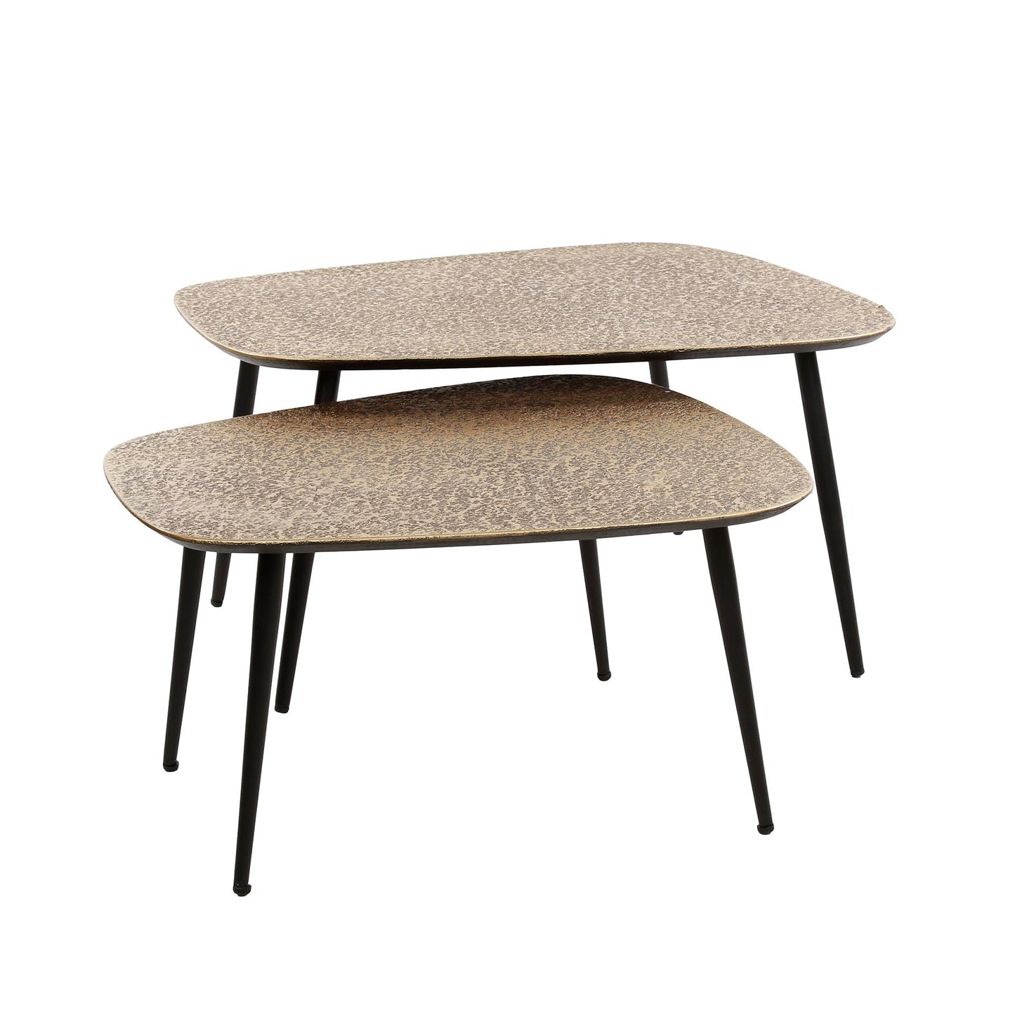 Salontafel set/2 XXL metallic / Brons antiek