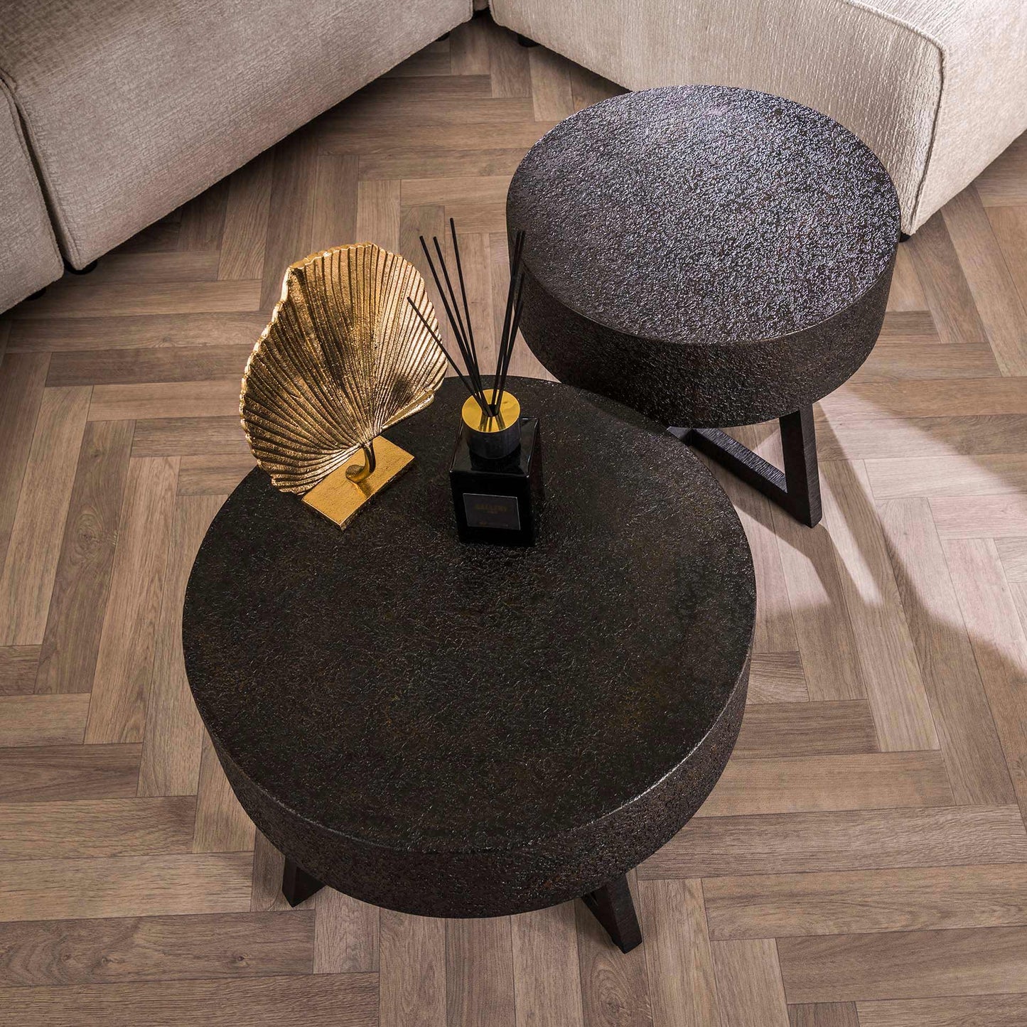 Salontafel Ø60 low bulky ferro