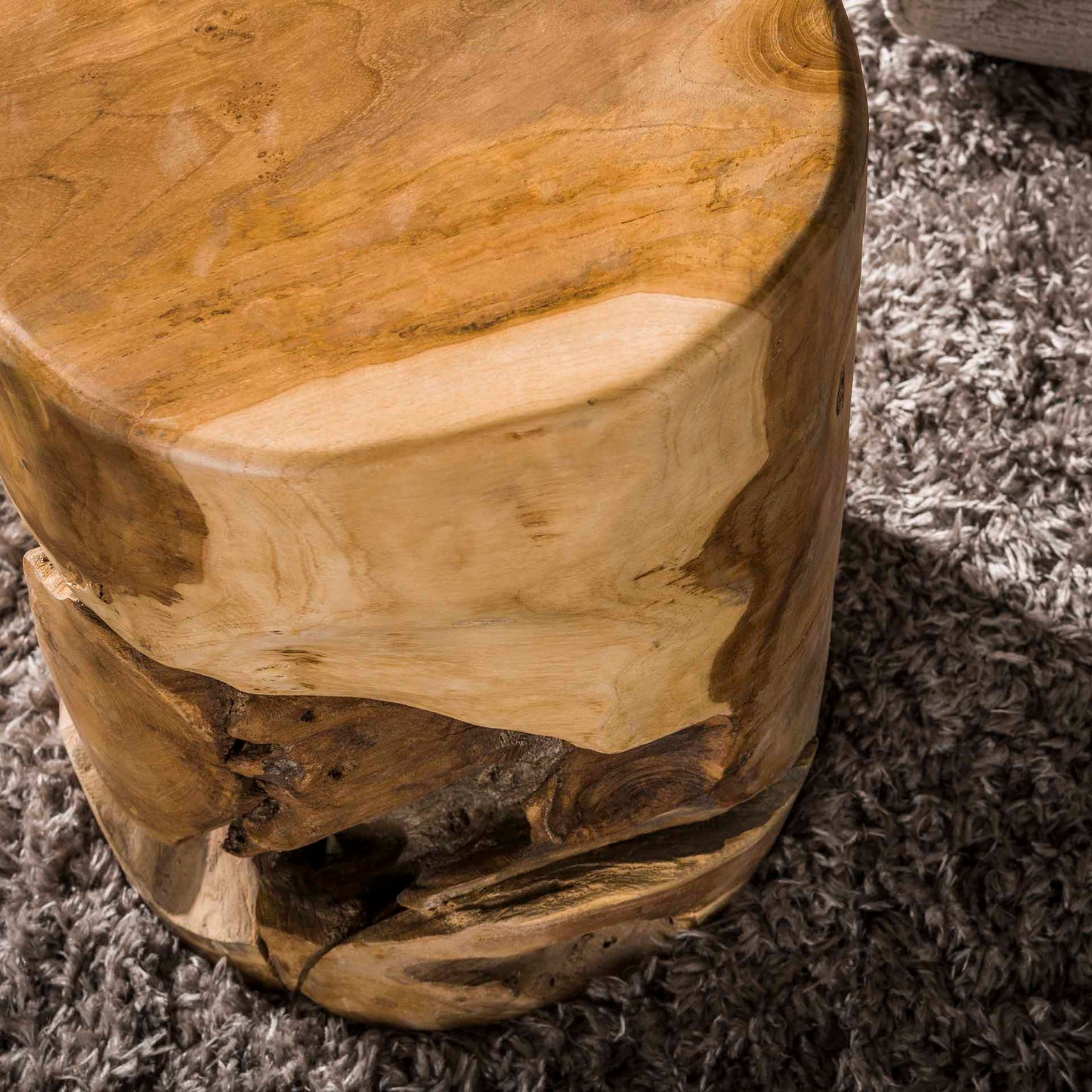 Bijzettafel natural line / Massief gerecycled teakhout