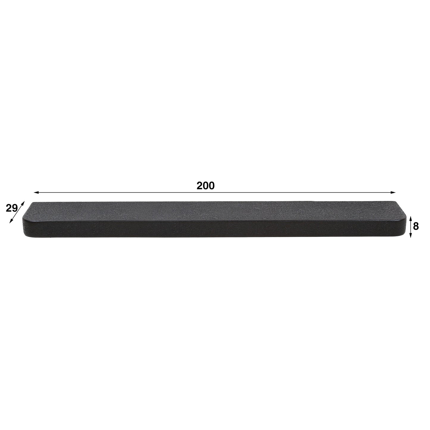 Wandplank 200cm metallic / Grijs
