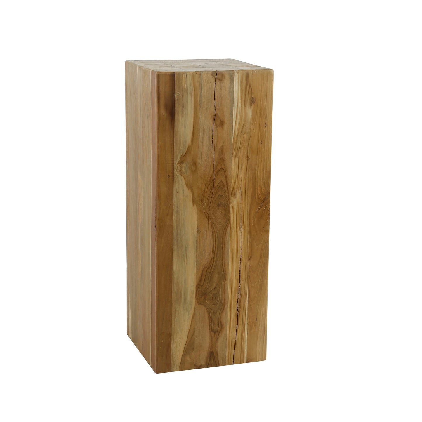 Bloemenzuil bole 85 cm / Massief gerecycled teakhout