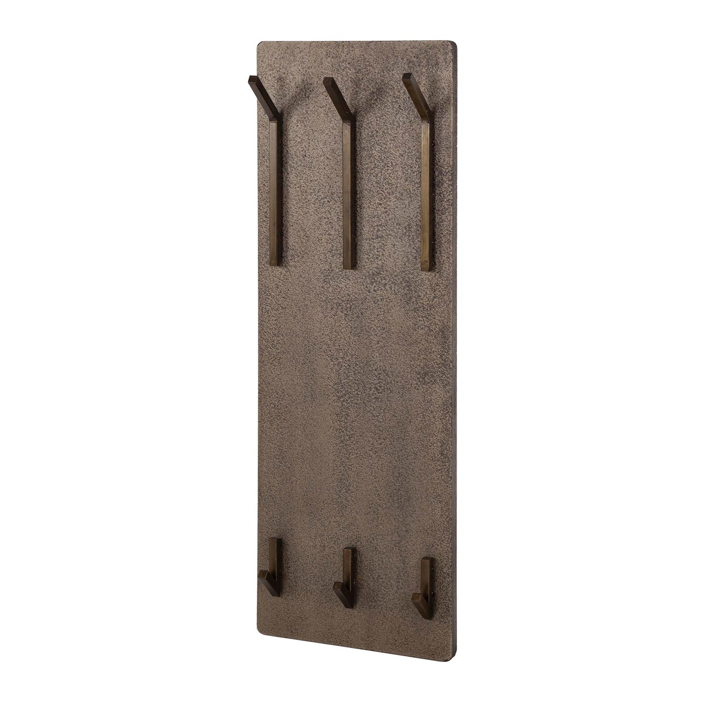 Kapstok Ferro 2x3 haken hoog / Brons antiek