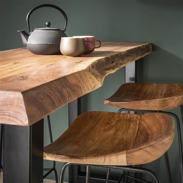 Barstoel Hout Ergo verpakt per 4 - 42x40x73 cm - Massief Acacia Naturel