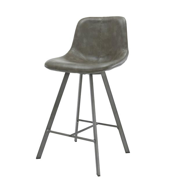 Barstoel Zig-Zag Plat Frame VPE 4 - 47x51x94 cm - Saddle PU taupe