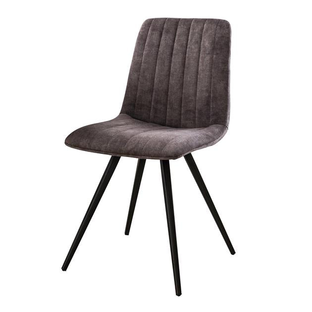 Stoel Velvet Straight Stitch - 45x53x86 cm - Grijs Velours - verpakt per 4