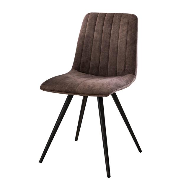 Stoel Velvet Straight Stitch verpakt per 4 - 45x53x86 cm - Taupe velours