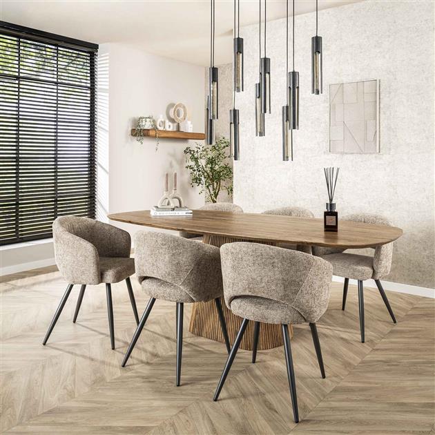 Armstoel Salon verpakt per 2 Tissee Cargo - 58x56x81 cm - Zandkleur