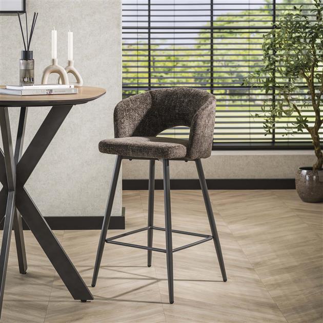 Barstoel Salon verpakt per 2 - 51x50x94 cm - Tissee Cargo Bruin
