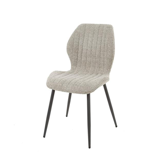 Stoel Boucle Lendesteun verpakt per 4 - 48x58x86 cm - Boucle zandkleur