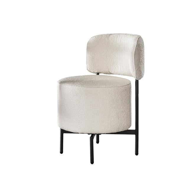Stoel Cocktail Boucle Draaibaar - verpakt per 2 - 51x61x82 cm - Wit