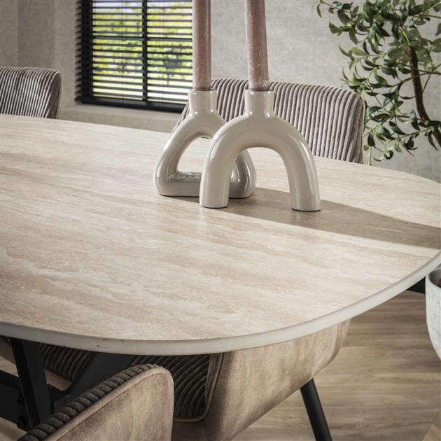 Eetkamertafel 180 Ceramic Travertine - 180x90x76 cm