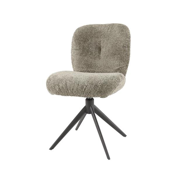 Stoel Comfort Draaibaar Boucle Taupe - 48x60x84 cm - verpakt per 2