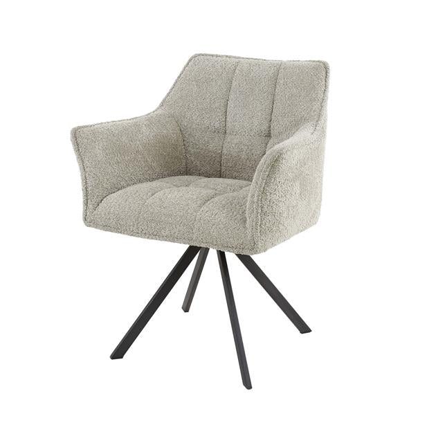 Armstoel Raster Draaibaar (verpakt per 2) - 63x60x81 cm - Boucle Zandkleur