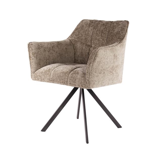 Armstoel Raster Draaibaar verpakt per 2 - 63x60x81 cm - Rich champagne
