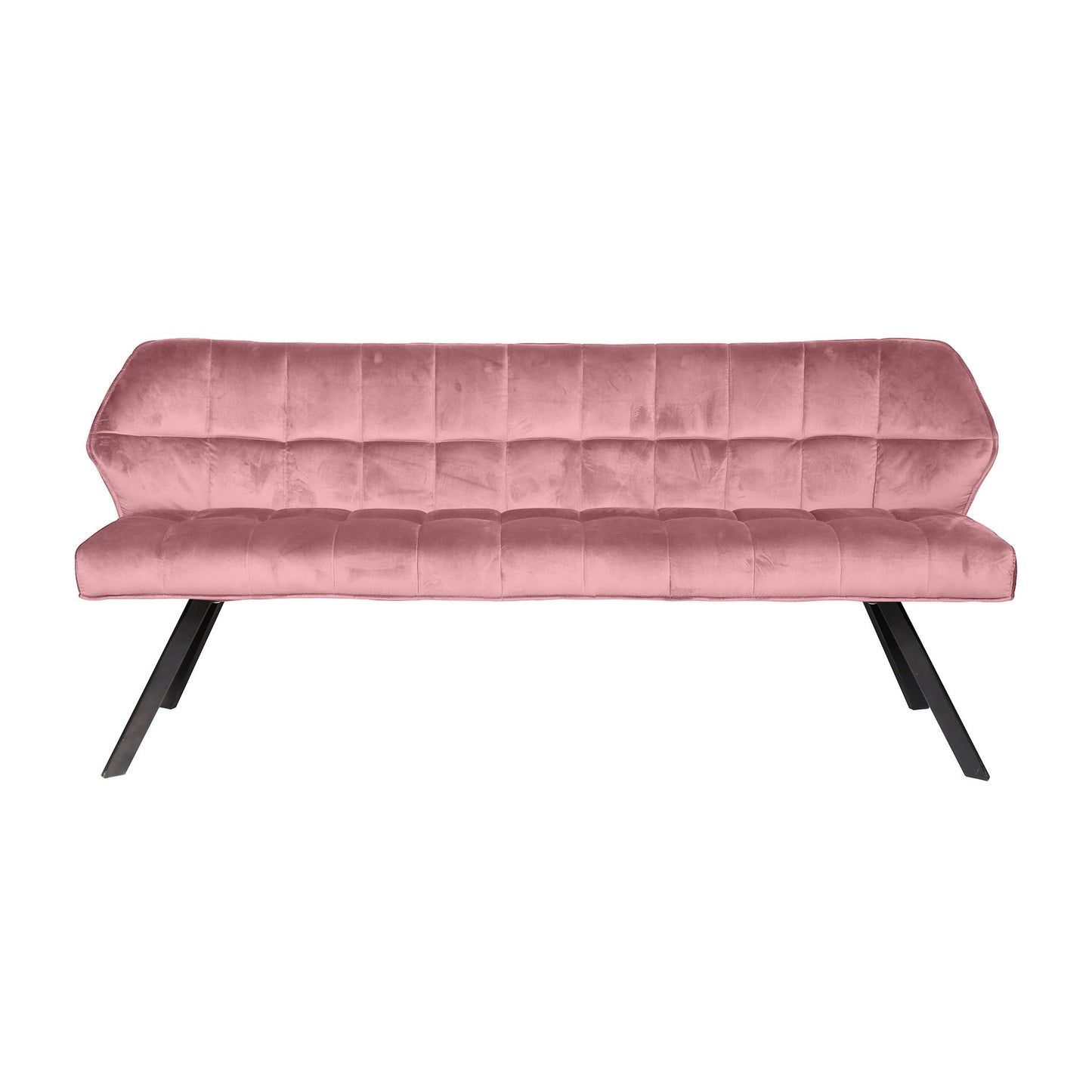 Eetkamerbank raster 180cm / Roze velours