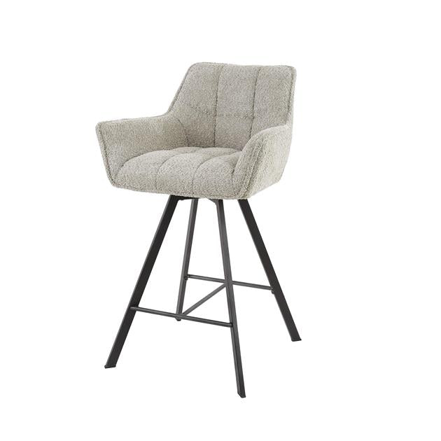 Barstoel Raster Draaibaar verpakt per 2 - 56x52x95 cm - Boucle Zandkleur