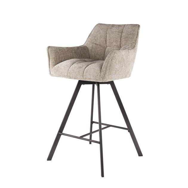 Barstoel Raster Draaibaar verpakt per 2 - 56x52x95 cm - Rich Zandkleur