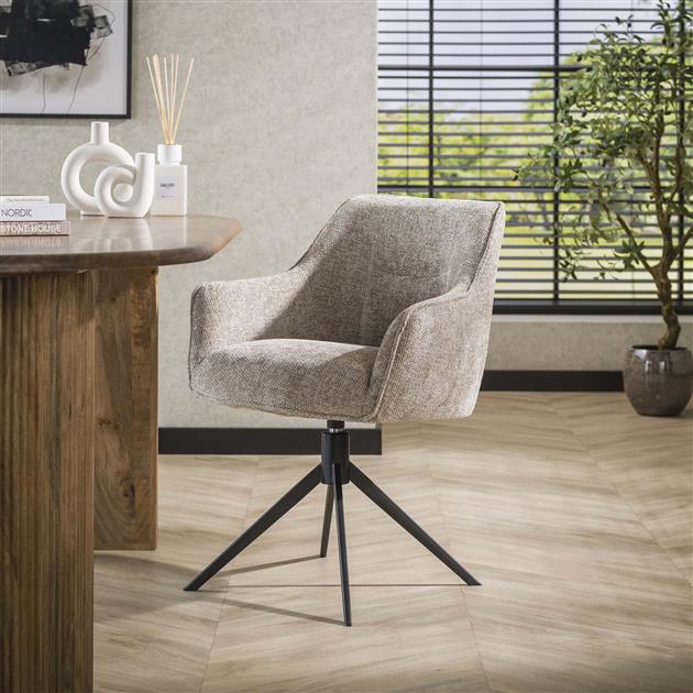Armstoel Pull Draaibaar - 61x62x83 cm - Rich Zandkleur - verpakt per 2