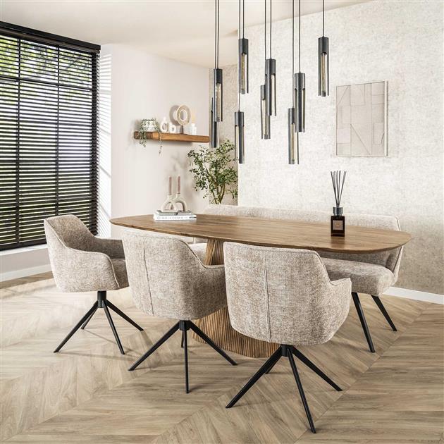 Armstoel Pull Draaibaar - 61x62x83 cm - Rich Zandkleur - verpakt per 2