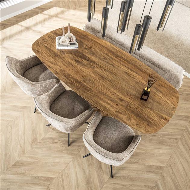 Armstoel Pull Draaibaar - 61x62x83 cm - Rich Zandkleur - verpakt per 2