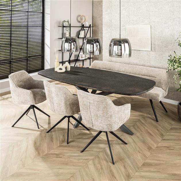 Armstoel Pull Draaibaar - 61x62x83 cm - Rich Zandkleur - verpakt per 2