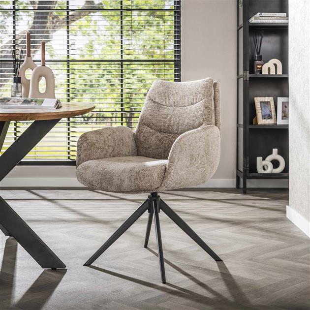Armstoel Lounge verpakt per 2 - 66x67x90 cm - Rich Zandkleur