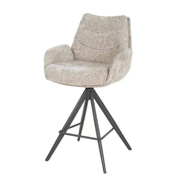 Barstoel lounge van 2 stuks - 56x60x99 cm - Rich zandkleur