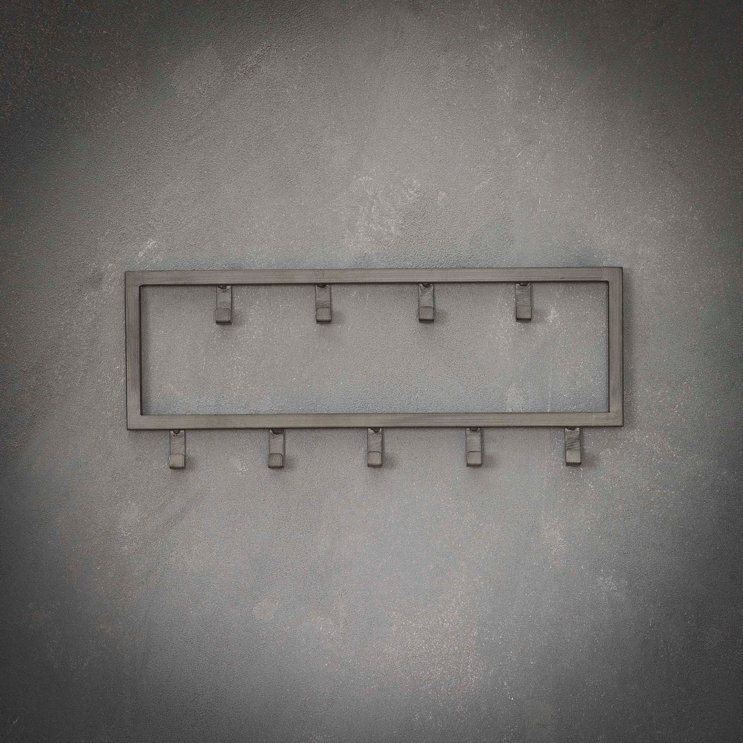 Kapstok industrial 9 haken/Zilver
