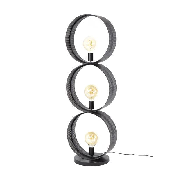 Vloerlamp 3L Ring Geperforeerd - 40x30x122 cm - Charcoal