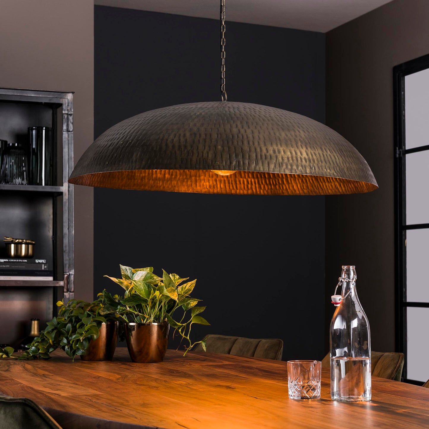 Hanglamp Ø90 Brons Antiek - 90x90x150 cm
